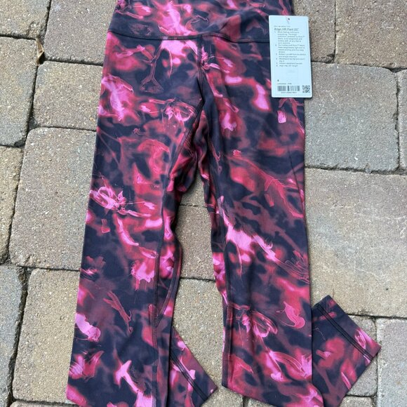 NWT Lululemon Align High-Rise 25” Leggings Intensity Pink Blossom Multi Size 4 - Picture 3 of 7